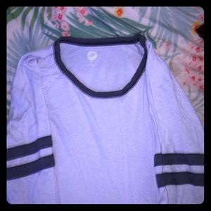 Long Sleeve Light Blue flowy Shirt